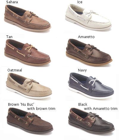 Sperry Top-Siders- I had the brown ones in high school and wore them out... would love to get any of these colors. :) Top Sider Shoes Outfit For Men, Mens Sperry Outfit, School Shoes Men, Sperry Outfit, Spider Man Shoes, Boat Shoes Outfit, Sperry Men's Shoes, Best Sandals For Men, Back To School Shoes