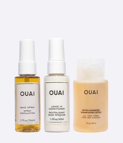 Healthy hair is as easy as 1, 2, 3. Start with a deep Detox cleanse. Hydrate & protect with Leave In Conditioner. Enhance texture with Wave Spray. Ouai Travel Size, Ouai Conditioner, Shampoo Travel Size, Texture Hair, Wave Spray, Detox Shampoo, Phytic Acid, Daucus Carota, Gift Sets For Her