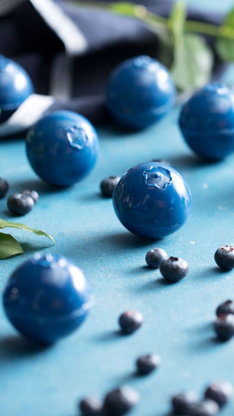 Blueberry Gelee, Blue Snacks, Tv Recipes, Bombe Recipe, Blueberry Desserts, Tastemade Recipes, Chocolate Shells, Blue Chocolate, Blue Food