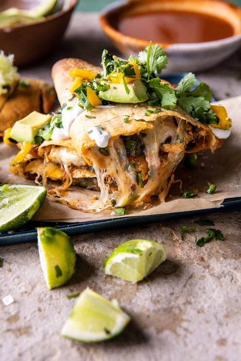 Chicken Tinga, Half Baked Harvest Recipes, Homemade Crunchwrap Supreme, Harvest Recipes, Half Baked, Half Baked Harvest, Crispy Chicken, Quesadillas, Mexican Dishes