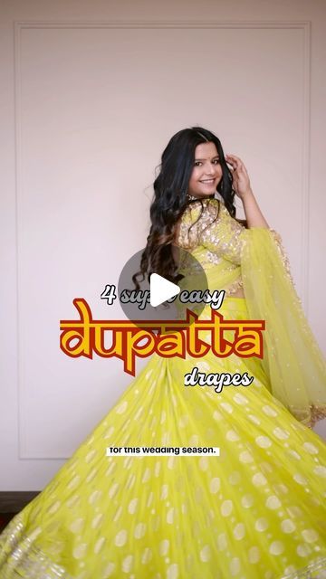 Radhika Bhardwaj Prakash on Instagram: "4 Super easy #dupattadrapes Ideas ♥️

Comment below which one you will try in this wedding season, my favourite is 2nd & 3 for sure 🥹✨

#dupattadrapingstyle #wedding #lehengadupatta" Drape Dupatta, Dupatta Draping Styles, Dupatta Draping, Lehenga Dupatta, February 11, Wedding Season, My Favourite, Super Easy, On Instagram