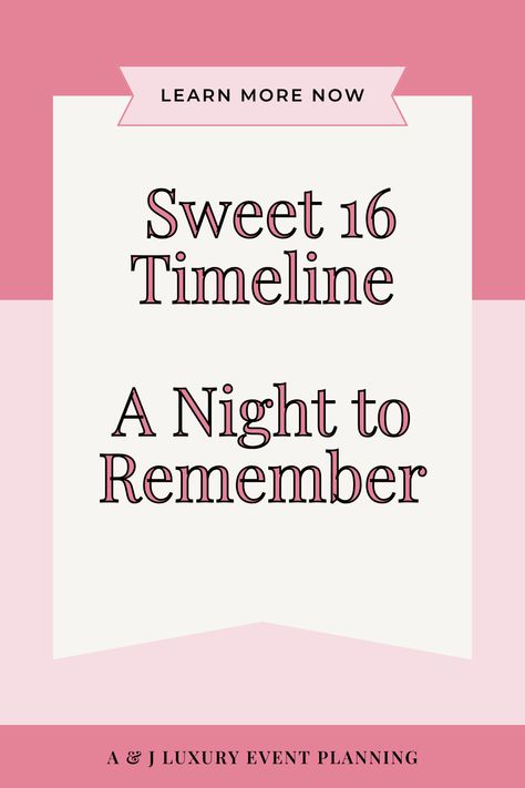 The Sweet 16 is a milestone event in the life of a young woman, marking her transition from childhood to young adulthood. This timeline provides a detailed overview of the key stages and considerations for planning and celebrating a memorable Sweet 16 party. Sweet Sixteen Planning Checklist, Sweet 16 Party Order Of Events, Sweet 16 Party Agenda, Sweet 16 Party Timeline, Planning A Sweet 16 Checklist, Sweet 16 Party Schedule, Sweet 16 Agenda, Sweet 16 Party Itinerary, How To Plan A Sweet 16