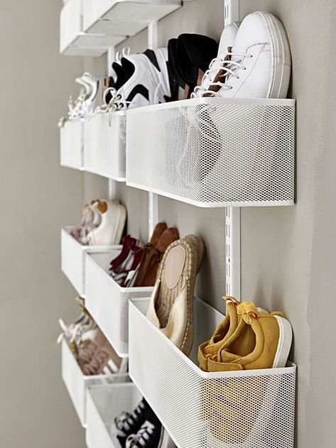 29 Shoe Closet Organization Ideas for Chic & Tidy Spaces in 2024 - placeideal.com Shoe Closet Organization, Diy Shoe Storage, Diy Rangement, Closet Shoe Storage, Closet Organization Ideas, Barbie Kitchen, Small Closet, Tiny Spaces, Rack Design