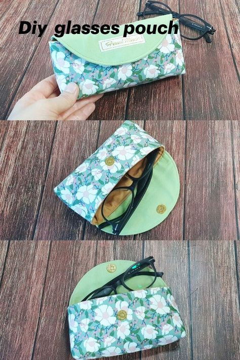 Eyeglass Cases Diy, Sunglass Case Pattern, Sew Eyeglass Cases, Eyeglass Cases Pattern, Fabric Eyeglass Cases, Diy Sunglasses, Eye Glasses Case, Sunglasses Pouch, Pouch Diy