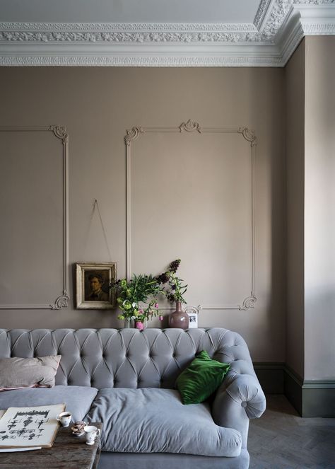 Farrow & Ball Releases Nine Gorgeous New Paint Colors- ELLEDecor.com Farrow Bal, Farrow & Ball, Purbeck Stone, New Paint Colors, Eggshell Paint, Farrow And Ball Paint, Farrow And Ball, Neutral Paint, Living Room Paint