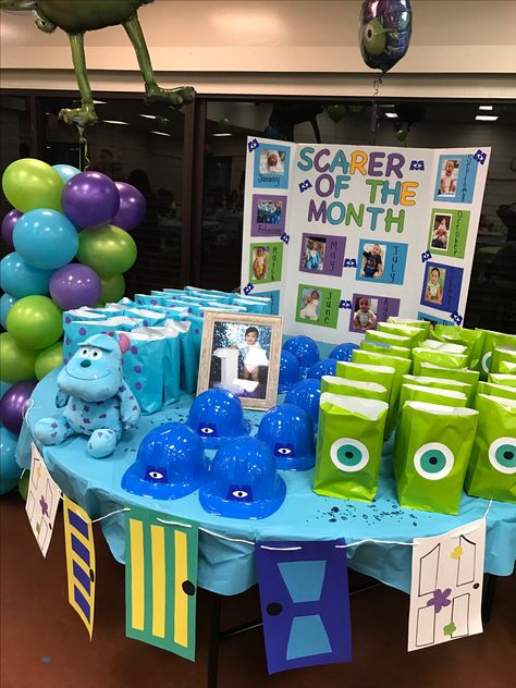 Monsters Inc Gift Bags, Monsters Inc Scarer Of The Month, Monsters Inc Games Party Ideas, 1st Birthday Monsters Inc Theme, Scarer Of The Month Monster Inc, Monsters 1st Birthday, Monsters Inc Birthday Party Balloons, Monsters Birthday Party Ideas, Two Scary Birthday Party Monsters Inc