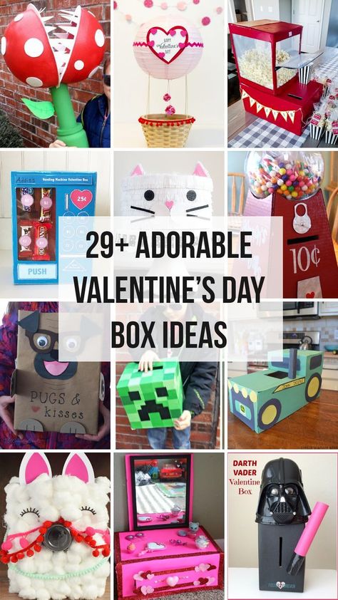 29+ super creative Valentine's Day boxes for kids to make for class parties! Easy DIY ideas! #valentinesday #valentinesbox #vday #momlife  |  Little Blonde Mom Blog Kids Valentines Boxes For School Boys, Valentine's Boxes For Boys, Valentine Box Ideas For School Boys, Valentine Boxes For Boys, Homemade Valentine Boxes, Valentine's Boxes, Girls Valentines Boxes, Diy Valentines Box, Valentine Boxes For School