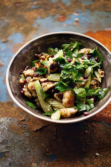 Hazelnut Salad Recipes, Scandinavian Salad Recipes, Ottolenghi Salad, Hazelnut Salad, Lean Recipes, Fall Salads, Maple Dressing, Yotam Ottolenghi Recipes, Winter Dinner Party