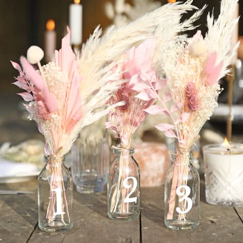 Blush Pink Party Decor, Blush Pink Table Decor, Pampas Grass Table Decor, Pink Pampas Grass Decor, Blush Pink Birthday Party, Dried Flower Table, Flower Posies, Flower Table Decorations, Blush Pink Baby Shower