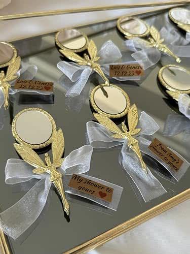 Wedding mini mirror favors 20 pcs (gold) Mirror Favors, Gold Party Favors, Handmade Party Favors, Mini Mirror, December 26th, Gold Party, Amazon Handmade, Copper Color, Handmade Home