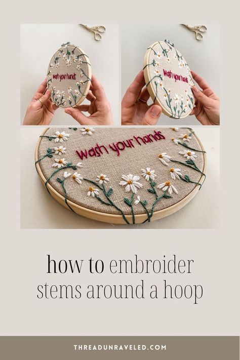 Advanced Embroidery, Learning To Embroider, How To Wrap, Cool 3d, Embroidery Hoop Art, Wash Your Hands, Look Here, Embroidery Tutorials, Embroidery Hoop