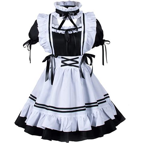 Maid Cosplay Costume Dress  5XL Plus Size Halloween Amine Cute Lolita French Girls Woman Waitress French Maid Apron, Maid Apron, Maid Cosplay, French Maid, Plus Size Halloween, Maid Outfit, Stage Costume, Cat Ear, Maid Dress