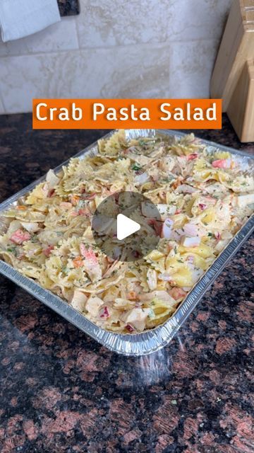 Crab Meat Pasta, Crab Meat Salad Recipe, Seafood Pasta Salad Recipe, Crab Spaghetti, Crab Meat Salad, Crab Pasta Salad, Bowtie Pasta Salad, Sweet Relish, Seafood Salad Pasta