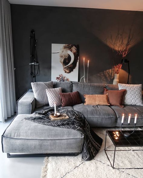 Design Ložnic, Furnitur Ruang Keluarga, Grey Couch, Interior Boho, Interior Design Minimalist, Interior Design Per La Casa, Decor Eclectic, Interior Modern, Design Del Prodotto