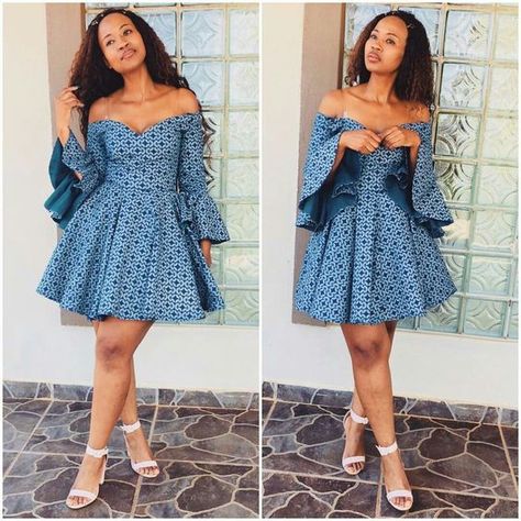 ankara dresses gallery for black women – shweshwe Seshweshwe Dresses, Blue Ankara, Ankara Short Gown Styles, Shweshwe Dresses, African Fashion Designers, Short Dress Styles, Afrikaanse Mode, African Fashion Ankara, African Fashion Modern