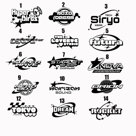 Numbers Tattoo, Y2k Logo, Youth Logo, 10 Tattoo, Expert Logo, Y2k Design, Clothing Brand Logos, Text Logo Design, Screen Painting