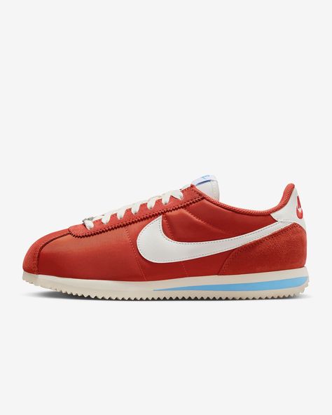 Nike Cortez Textile Shoes. Nike.com Nike Cortez Women, Nike Cortez Shoes, Orange Sneakers, Red Nike, Cute Nikes, Women Lifestyle, Nike Cortez, Sneakers Outfit, Shoes Nike