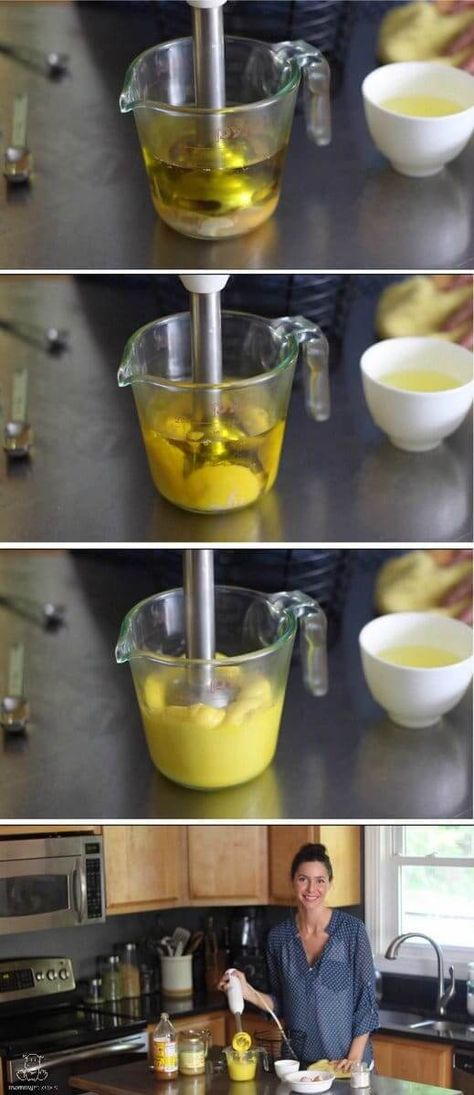 Immersion Blender Mayo, Mayo Sauces, How To Make Mayo, Immersion Blender Recipes, Healthy Condiments, Homemade Mayo, Immersion Blender, Blender Recipes, Food Group