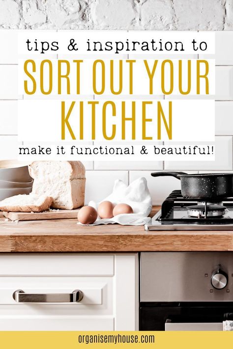 Tips, Ideas and inspiration to sort out your Kitchen. Declutter, Organise, Decorate, Home Life and Lots More... Get started NOW... Kitchen Decluttering, Kitchen Declutter, Declutter Kitchen, Decorate Home, Messy Kitchen, Kitchen Organisation, Organization Tips, Diy Home Crafts, Kitchen Hacks