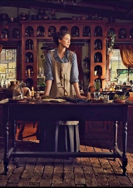 Promotional picture in Entertainment Weekly of Claire Fraser's Surgery Room,   Outlander, Season 5, The Fiery Cross. November 2019 Outlander Home Decor, Outlander Inspired Home Decor, Outlander Style, Herbal Witch, Outlander Claire, The Fiery Cross, Outlander Casting, Instagram Queen, Diy Casa