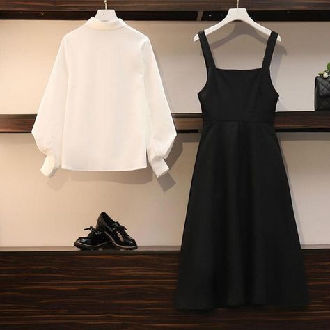 Dresses Length: Mid-CalfCollar: Turn-down CollarPant Closure Type: Zipper FlyMaterial: CottonMaterial: PolyesterClosure Type: Single BreastedStyle: CasualSleeve Style: lantern SleeveDecoration: ButtonSize: M L XL XXL 3XL 4XL Size/cm Length Bust Sleeve Shoulder Skirt length Waist M 60 92 60 37 99 72 L 61 98 61 38 100 78 XL 62 104 62 39 101 84 XXL 63 110 63 40 102 90 3XL 64 116 64 41 103 96 4XL 65 122 65 42 104 102 Lady Outfits, Slip Dress Outfit, Gaun Fashion, Dress Sets, Office Dresses For Women, Elegant Office, Office Outfits Women, Black Slip Dress, Sling Dress