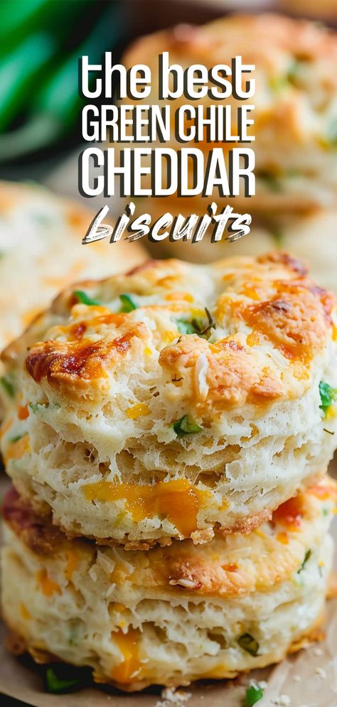 Green Chile Cheddar Biscuits [35 Minutes] – Chasety Frozen Biscuits, Sandwich Biscuits, Snack Easy, Sandwich Platter, Cheddar Biscuits, Homemade Biscuits, Hearty Stews, Bacon Bits, Green Chile