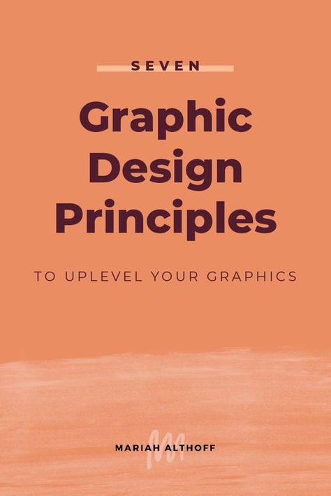 I wholeheartedly believe that if you learn and take into account these seven design principles every time you design a new project, your visuals will immediately stand out from the competition and you’ll be one step closer to being a pro designer yourself. #mariahalthoff #graphicdesigntipsandtricks #graphicdesignideas#freelancegraphicdesigntips #freelancegraphicdesignbusiness #graphicdesigntipstutorials Graphic Design Principles, Graphic Design Aesthetic, Diy Graphic Design, Mises En Page Design Graphique, Create Logo, Beautiful Logos Design, Graphic Design Business, Design Basics, Design Theory