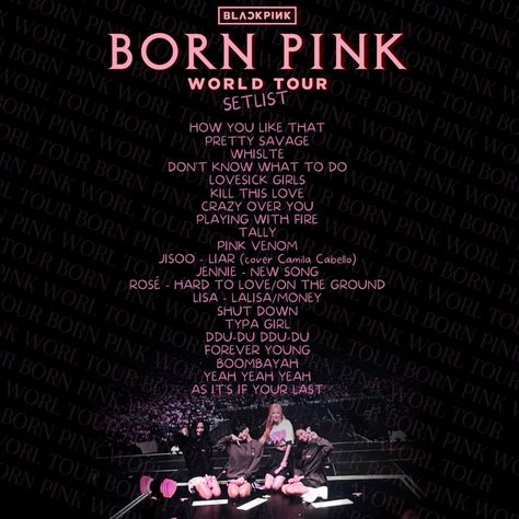 Aethstetic Vintage Wallpaper, Aethstetic Vintage, Graphic Design Brochure, Blackpink Poster, Pink Tour, Born Pink World Tour, Pink World, Pink Pin, Song List