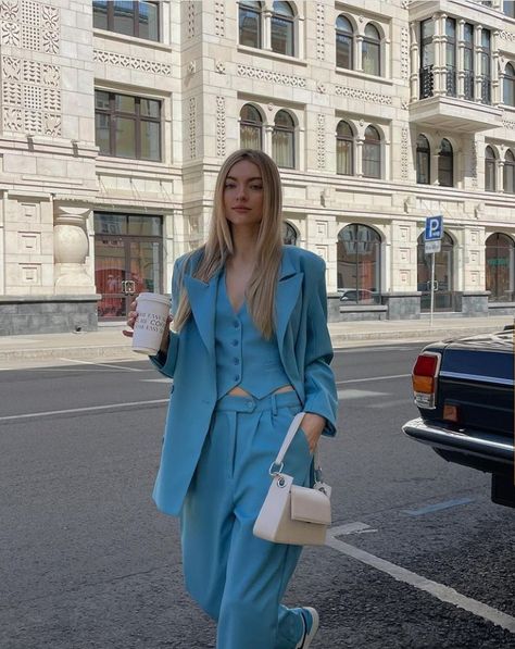 Liza Rudkevich, Look Gatsby, Branded Clothes, Dream Outfits, Woman Suit Fashion, Future Outfit, Blazer Designs, Looks Street Style, Classy Casual Outfits