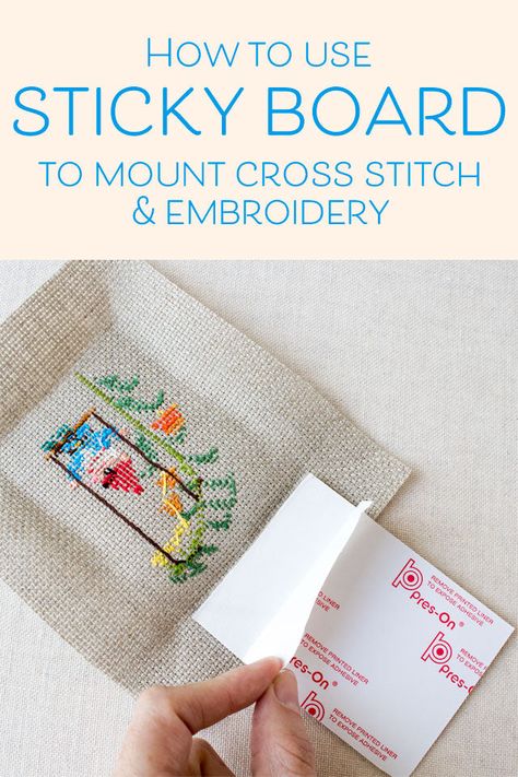 How to frame cross stitch and embroidery using sticky board - Stitched Modern Frame For Cross Stitch, Mounting Cross Stitch On Sticky Board, How To Mount Cross Stitch, Flat Fold Cross Stitch Finish, How To Frame Cross Stitch, How To Frame A Cross Stitch Project, How To Frame Cross Stitch Projects, Finishing Cross Stitch Projects, Finishing Cross Stitch