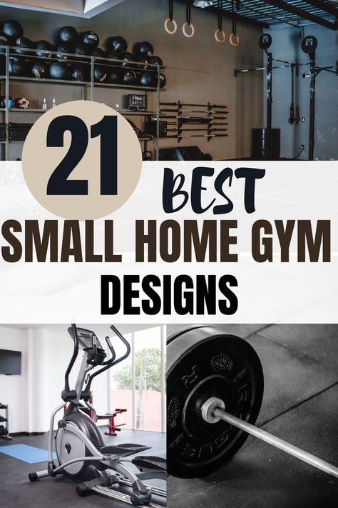 YOU HAVE TO TRY OUT THESE 21 SUPER CUTE SMALL HOME GYM DESIGNS! THERE ARE A TON OF WAYS TO ORGANIZE YOUR GYM EQUIPMENT AT HOME MAKING IT EASY TO STORE IT ALL WHEN YOU ARE DONE. THESE DESIGN LAYOUTS WILL MOTIVATE YOU TO WORKOUT! #21IDEAS #SMALLHOMEGYM #ATHOMEGYM #GYMDESIGNS #CUTESMALLHOME