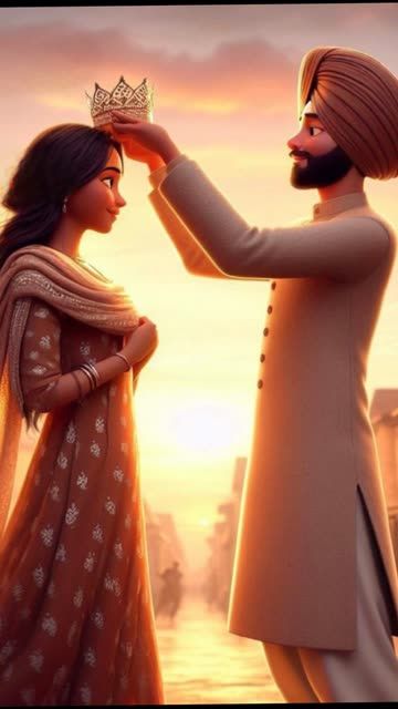 View this Snap from Garry Gill🌸 on Snapchat! Punjabi Couple Cartoon Wallpaper, Punjabi Couple Art, Punjabi Couple Cartoon, Punjabi Couples Pics, Sardar Sardarni Couple, Sardar Sardarni Couple Cartoon, Sardar Couple, Sikh Couple, Couples Traditional