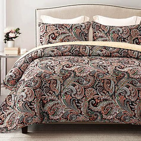 Paisley Comforter, Boho Bedding Sets, King Size Comforter Sets, King Size Comforters, Down Alternative Comforter, Boho Quilt, Coverlet Bedding, Boho Bedding, Queen Comforter Sets