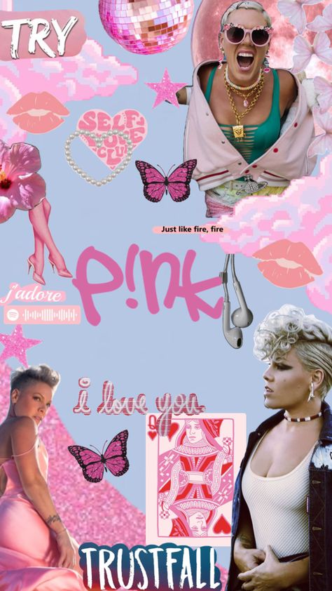 P!nk Outfits, P!nk Wallpaper, P!nk Concert, P!nk Concert Outfit Ideas, P Nk, Pink The Singer, Concert Scrapbook, Concert Singer, Just Like Fire