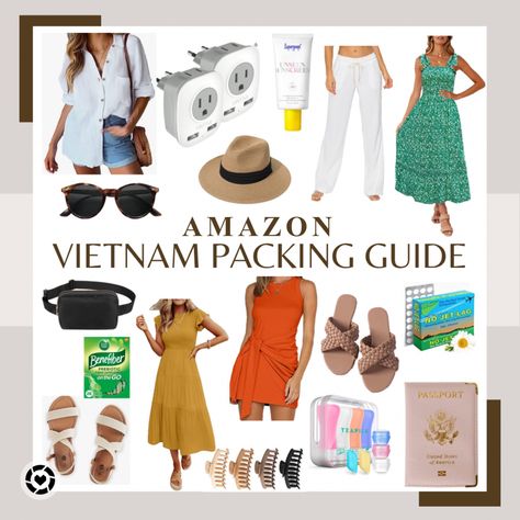 Vietnam Vacation Outfits, Southeast Asia Outfits, Vietnam Outfit Travel, Vietnam Travel Outfit, Vietnam Outfit Ideas, Vietnam Outfits, Vietnam Packing List, Travel Outfit Summer Asia, Asia Travel Outfit