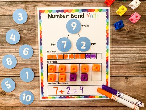 Part Part Whole, Decomposing Numbers, Number Bond, Math Sheets, Number Bonds, Math Number Sense, Worksheet For Kids, Math Intervention, Kids Math Worksheets