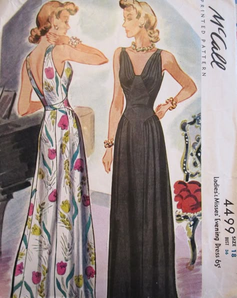 1940s Gowns Evening Dresses, 40s Evening Dress, 1940s Fashion Women Dress, 1940s Evening Gowns, Clothing Drawing Reference, Doctors Coat, Graduation Party Outfit, 1930s Dress Pattern, Classic Fashion Outfits