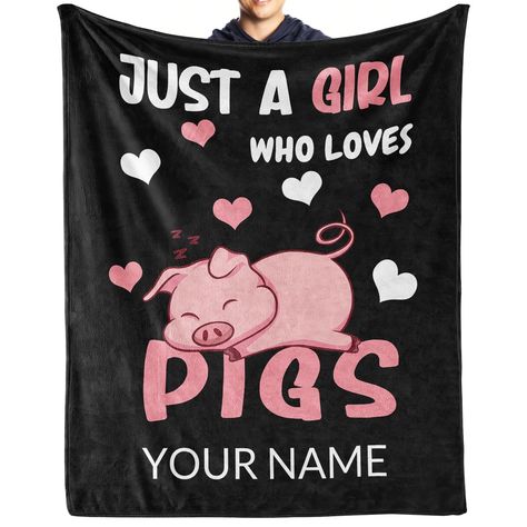 Pig Blanket, Pig Ideas, Fox Blanket, Blanket For Bed, Blanket Gifts, Pigs In A Blanket, Cute Pig, Pig Lovers, Bed Couch