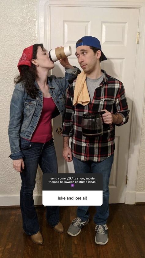 Meme Costume, Cute Couples Costumes, Unique Couple Halloween Costumes, Couples Halloween Costumes, Duo Costumes, Gilmore Girl, Couples Halloween Outfits, Duo Halloween Costumes, Holloween Costume