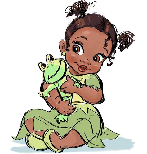 Baby Tiana concept. #concept #disney #princesstiana #babyprincess #princessandthefrog #sketch #draw #drawingsketch #disneygram | Instagram Black Disney Princess, Baby Disney Characters, Tiana Disney, Disney Princess Babies, Princesa Tiana, Disney Princess Tiana, Afrique Art, Cute Disney Drawings, Disney Princess Images