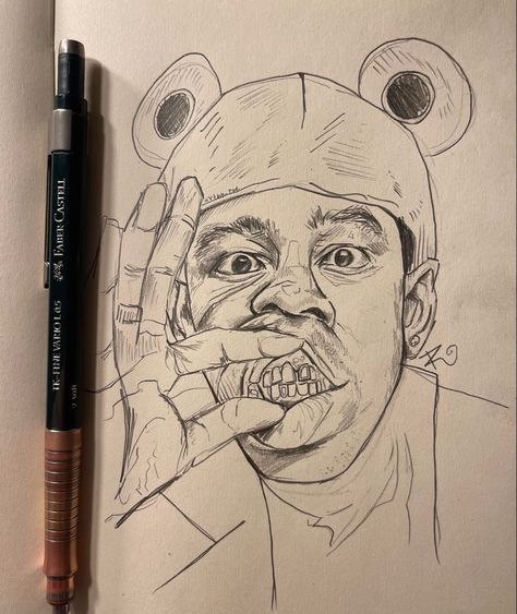 Tyler the creator sketch, drawing,doodle, art, sketchbook Christmas Drawings Sketches, Drawing Of Tyler The Creator, Woman In A Dress Drawing, Tyler The Creator Drawing Pencil, Tyler The Creator Sketch, Tyler The Creator Fan Art, Tyler Drawing, Tyler The Creator Painting, Rapper Drawings