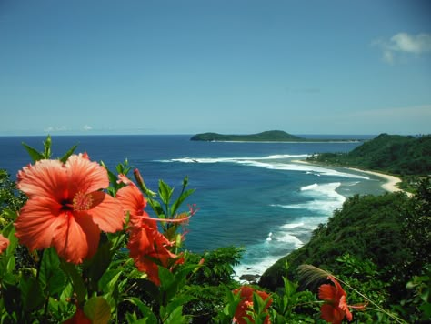 A view of Aunuu Island from a scenic point in the village of Tula, Eastern side of American Samoa.  (Leatutufu) Samoa Aesthetic, Island Aesthetic, Island Photography, Cai Sălbatici, Tropical Landscape, American Samoa, Scenic View, Pretty Landscapes, Tropical Island