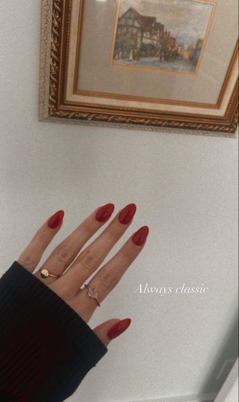 Red gel nails, nail ideas. Summer nails Red Engagement Nails, Nail Ideas Summer, Ideas Summer Nails, Engagement Nails, Red Gel Nails, Engagement Inspo, Wedding Nails For Bride, Nails Nail, Wedding Nails