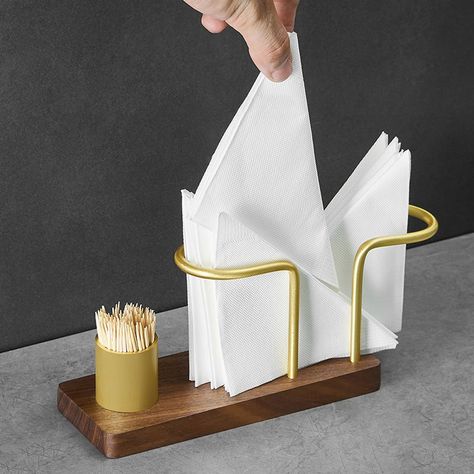 Solid Wood Table Napkins Holder Toothpick Box Tissue Boxes For Dining Room Paper Napkin Holder Ideas, Tissue Holder Ideas, Modern Napkin Holders, Napkins Holder, Tissue Napkins, Deco Kitchen, Tissue Paper Holder, Computer Basic, Make Money From Pinterest