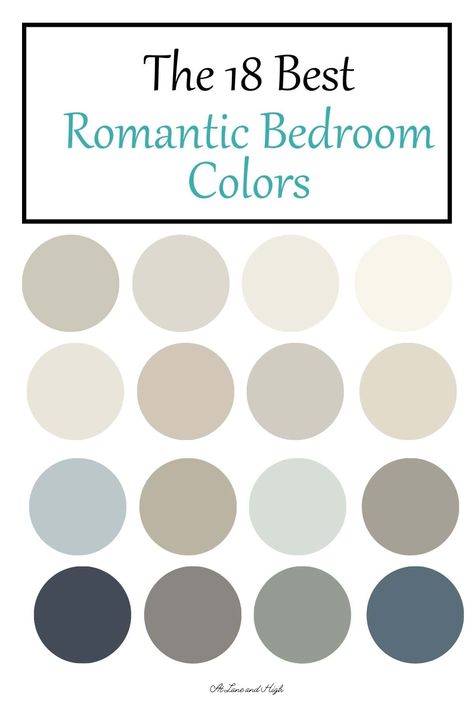 Are you on the lookout for the best romantic bedroom colors? Well, look no further! I have 18 of the best romantic colors for couples. Sophisticated Bedroom Paint Colors, Neutral Color Bedroom Decor, Neutral Room Color Palette, Bedroom Color Schemes Bedroom Color Schemes Relaxing, Wine Color Bedroom Ideas, Creamy Bedroom Ideas, Large Bedroom Accent Wall Ideas, Bedroom With White Furniture Wall Colors, Grey Wall Color Bedroom