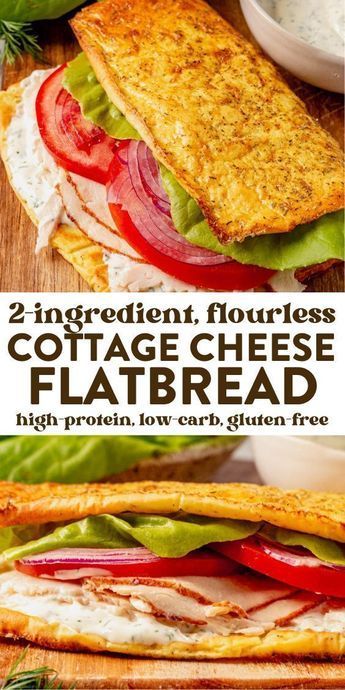 Viral cottage cheese flatbread made with 2 ingredients, is a flourless high-protein and gluten free bread! It boosts your sandwich or wrap with 25g of protein per serving. This easy recipe take your sandwiches to the next level! This cottage cheese flatbread is crispy around the edges with a light and airy center. You won’t even believe you’re eating only eggs and cottage cheese! Cottage cheese makes amazing bread, just take these cottage cheese bagels Cloud Bread Made With Cottage Cheese, Smooth Cottage Cheese Recipe, Cottage Cheese And Eggs Flat Bread, High Protein Gluten Free Recipes, Lunches With Cottage Cheese, Egg And Cottage Cheese Bread, Cottage Cheese Sandwich Recipes, Cottage Cheese Wrap Air Fryer, Cottage Cheese And Egg Bread