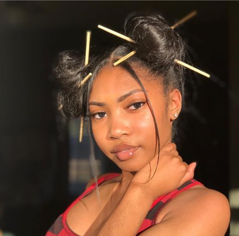 CHUN LI 🍜 #followme #nomakeup #blackhairstyles Black Hair Pixie Cut, Curly Natural Curls, Shoulder Length Black Hair, Baby Girl Hairstyles Curly, Chopstick Hair, Natural Hair Styles Easy, Hair Laid, Short Black Hairstyles