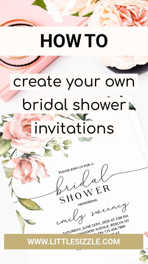 DIY Bridal Shower Invitation Templates by LittleSizzle. Create your own bridal shower invitations with our printable PDF templates. All of our bridal shower invitations are digital files that can be customized in the free version of Adobe Acrobat Reader. Try it out with our FREE sample template. Our bridal shower invites are elegant and unique and will sure WOW everyone! Browse our collection of bridal shower invites templates and see for yourself. #bridalshowerinvitationsDIY #bridalshowerinvite Diy Bridal Shower Invitations, Shower Invitations Bridal, Couples Bridal Shower Invitations, Garden Bridal Shower Invitations, Bridal Shower Invitation Wording, Bridal Shower Invitations Free, Vintage Bridal Shower Invitations, Beach Bridal Shower Invitations, Tropical Bridal Shower Invitations