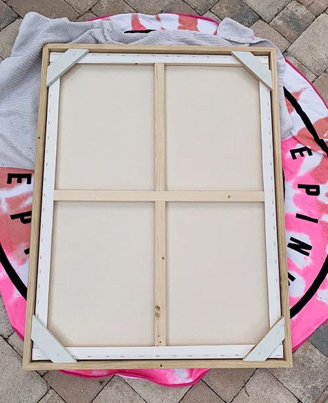 How To Make A Frame For A Canvas, How To Frame Canvas Art, Canvas Frame Ideas, Diy Float Frame, Diy Canvas Frame, Framing Canvas Art, Work Building, Floating Canvas Frame, Diy Landscape