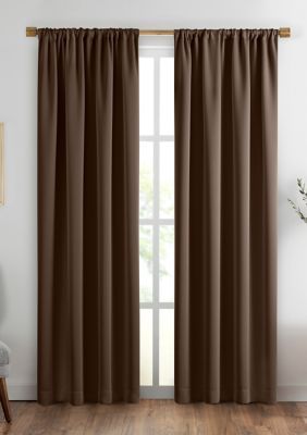 Elrene Vanderbilt Extra Wide Blackout Window Curtain Panel. The SunVeil Vanderbilt Curtains feature-rich solid colors with a silky-smooth hand and luxurious drape. Made with the proprietary YarnLock™ Technology, specialty weaving techniques diminish space between yarns which keeps light, noise, and adverse temperature elements from penetrating the curtain.    Panel measures an extra wide 52 inches.   3 inch pocket is recommended with up to a 1 inch rod for maximum movement. Sold as a single pane Single Window Curtain, Custom Drapes, Window Valance, Colorful Curtains, Blackout Windows, Window Panels, Curtains Bedroom, Curtains Living Room, Window Curtain